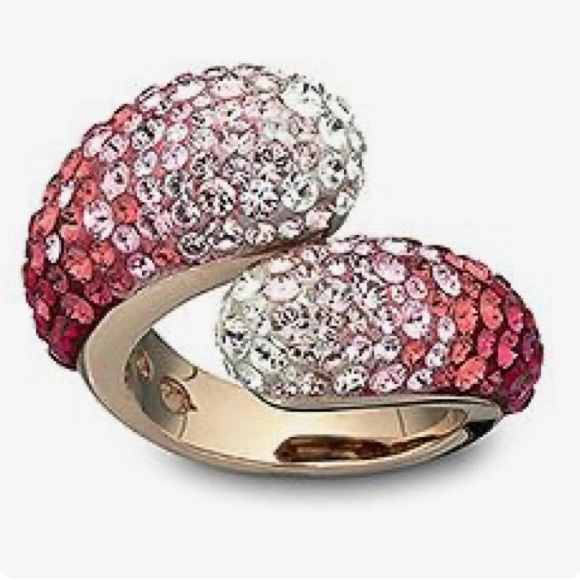 Swarovski Authentic Signed Louise Champagne Ring
